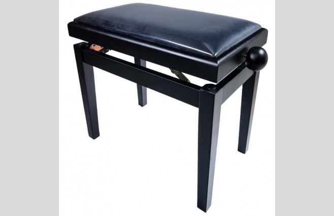 Koda KB109SB "Legato" Satin Black Adjustable Height Piano Stool - Image 1